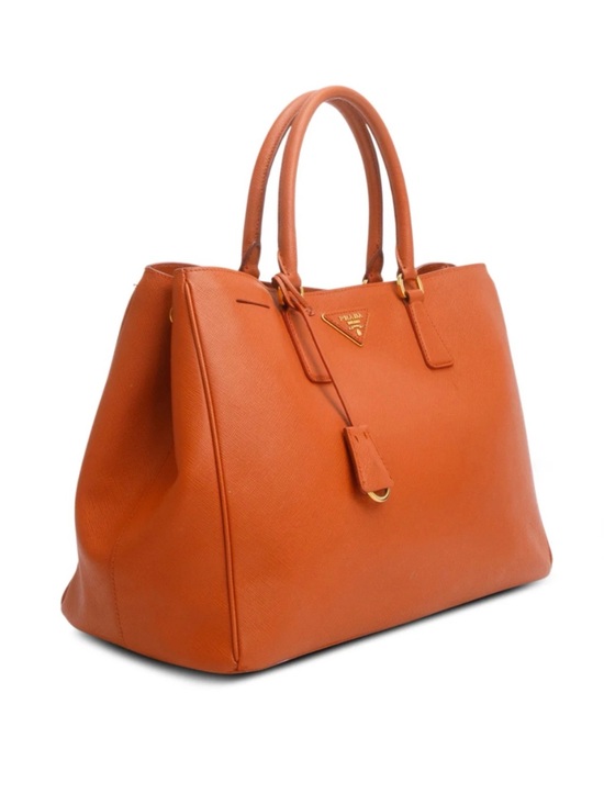 Prada Handbags - PRADA Saffiano Lux Leather Tote Bag in Papaya Orange